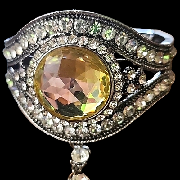 Vintage inspired bracelet ring set rhinestone fashion costume jewelry - Picture 3 of 8